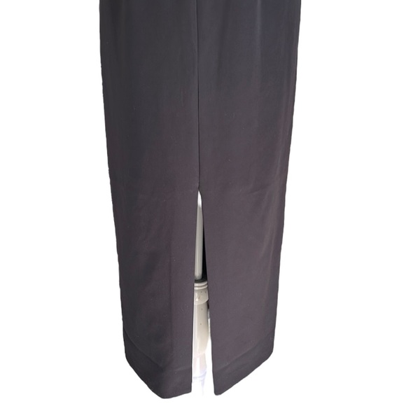 Bardot Dianna Black Front Slit Midi Dress - L - Picture 8 of 16